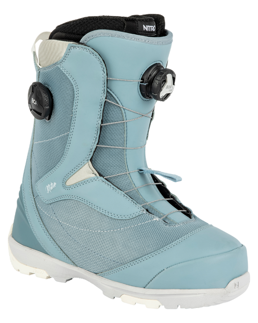 Nitro Cypress BOA Dual Womens Snowboard Boots - Blue/Grey - 2023 Snowboard Boots - Trojan Wake Ski Snow