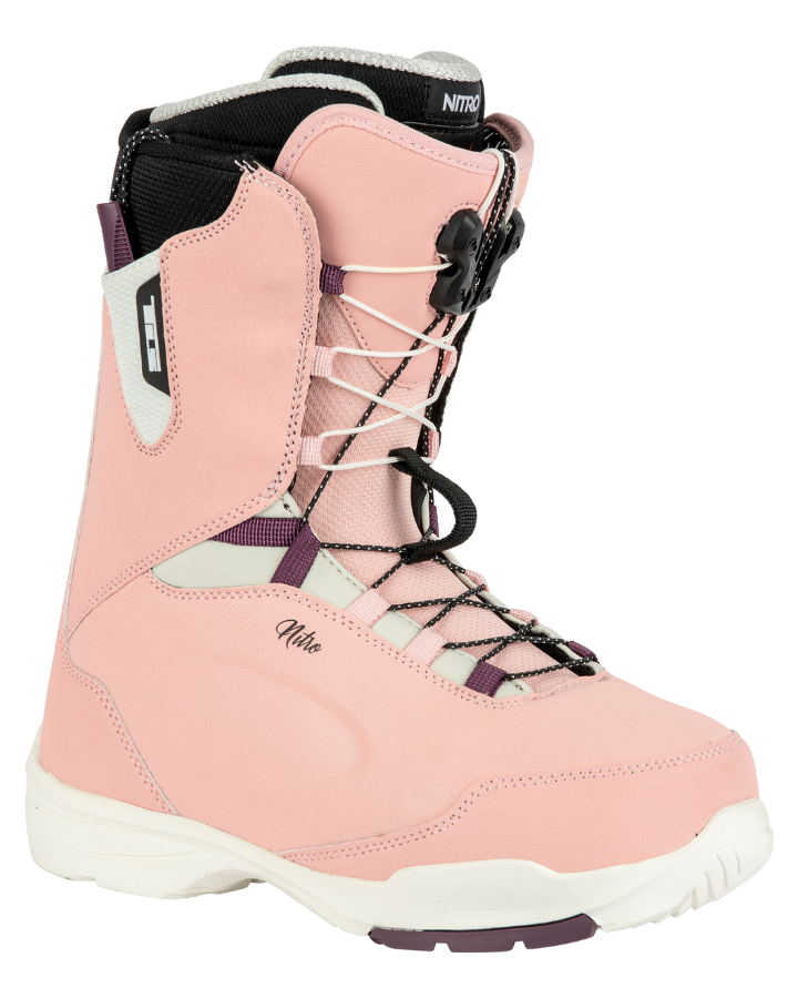 Nitro Scala TLS Womens Snowboard Boots - Rose/White - 2023 Snowboard Boots - Trojan Wake Ski Snow