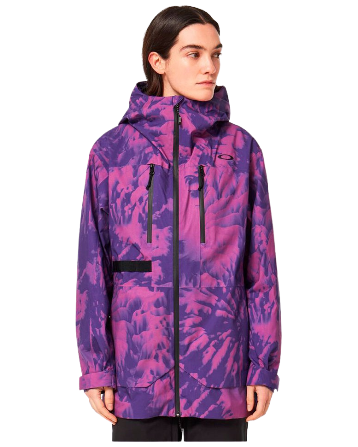 Oakley Juno Shell Snow Jacket - Purple Mountain Td Print Snow Jackets - Trojan Wake Ski Snow