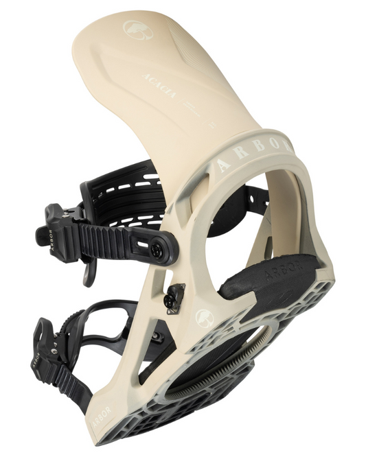 Arbor Acacia Womens Snowboard Binding - Sand - 2023 Women's Snowboard Bindings - Trojan Wake Ski Snow