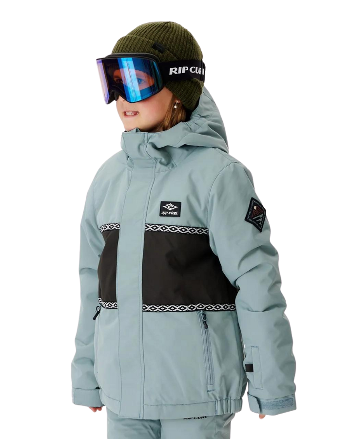 Rip Curl Olly Snow Jacket Kids - Mineral Blue - 2023 Snow Jackets - Trojan Wake Ski Snow