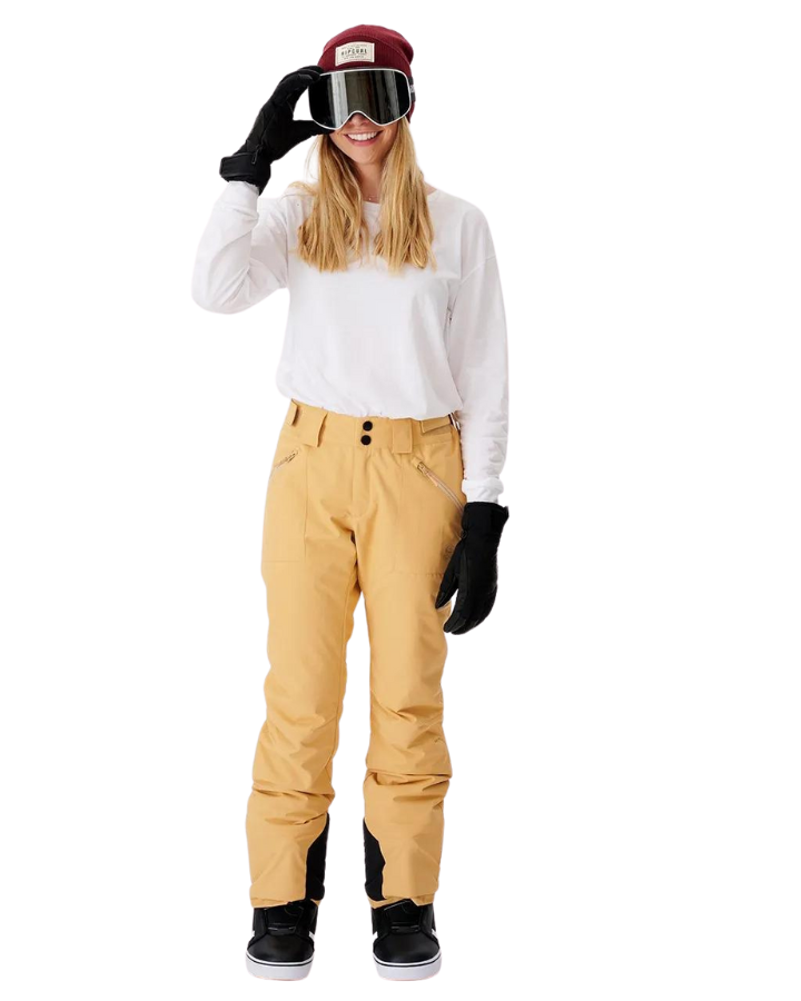 Rip Curl Rider High Waist Pant Women's 10K/10K - Sand - 2023 Snow Pants - Trojan Wake Ski Snow