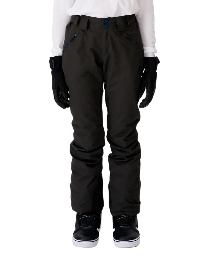 Rip Curl Rider High Waist Pant Women's 10K/10K - Washed Black - 2023 Snow Pants - Trojan Wake Ski Snow