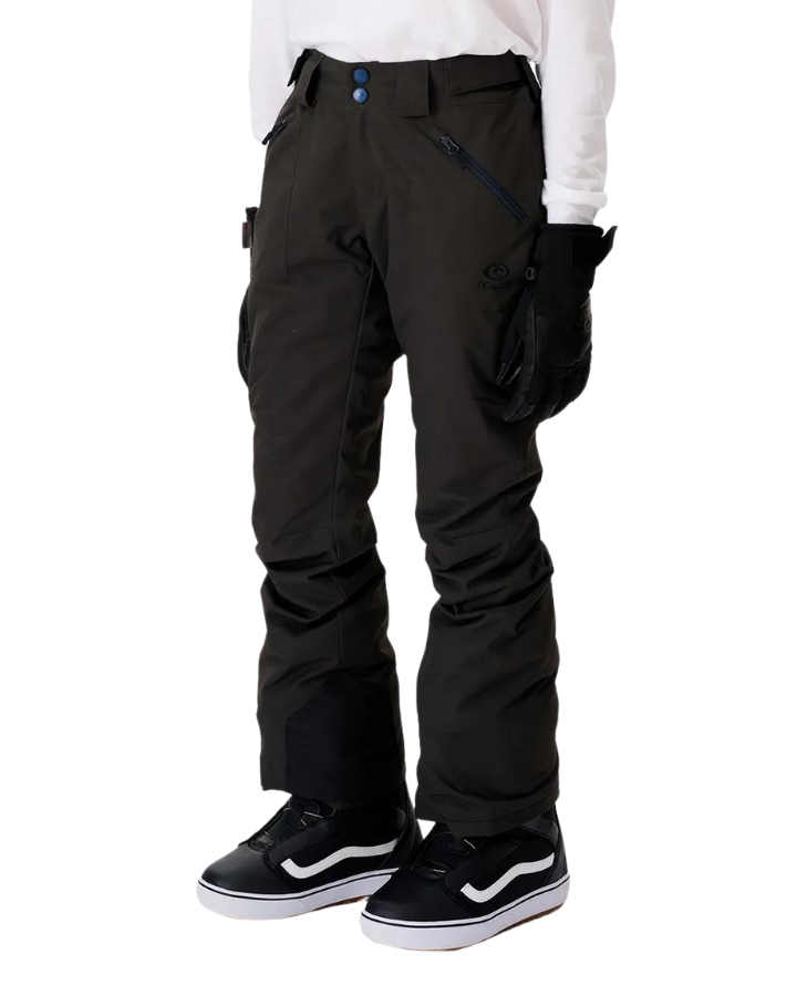 Rip Curl Rider High Waist Pant Women's 10K/10K - Washed Black - 2023 Snow Pants - Trojan Wake Ski Snow