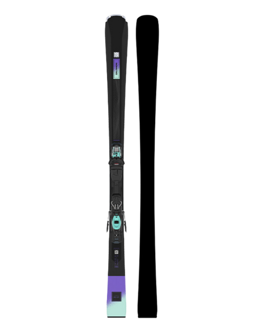 Salomon S/Max N°6 XT Women's Snow Skis (& M10 GW Bindings) - Black / Paisley Purple / Beach Glass - 2024 Women's Snow Skis - SnowSkiersWarehouse