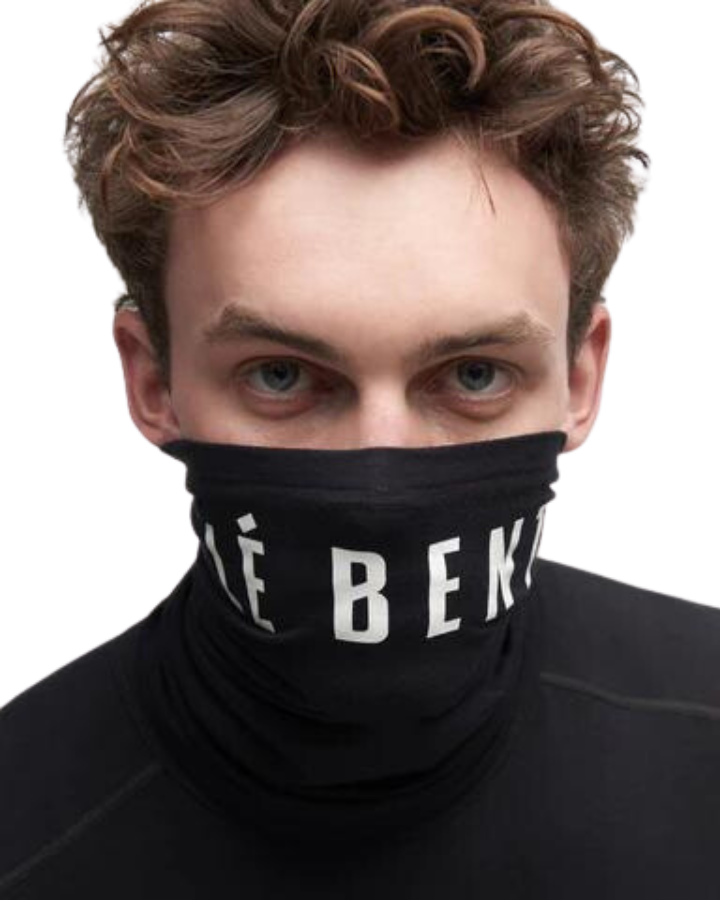 Le Bent Logo Lightweight Neck Gaiter - Black/White - 2023 Neck Warmers & Face Masks - Trojan Wake Ski Snow