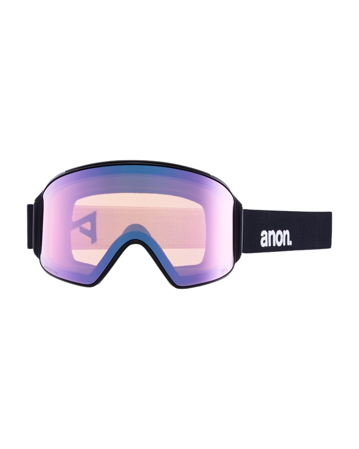 Anon M4 Cylindrical Snow Goggles + Bonus Lens + Mfi® Face Mask - Black/Perceive Variable Blue Lens Snow Goggles - Trojan Wake Ski Snow