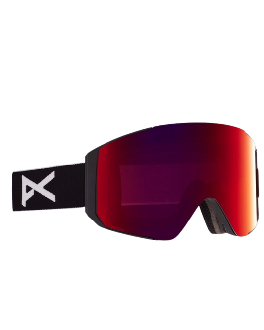 Anon Sync Snow Goggles + Bonus Lens - Black/Perceive Sunny Red Lens Men's Snow Goggles - Trojan Wake Ski Snow