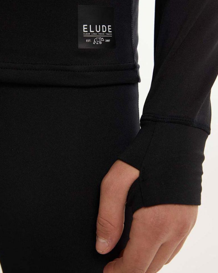 Elude Boys Crew Neck Top - True Black - 2023 Thermals - Trojan Wake Ski Snow