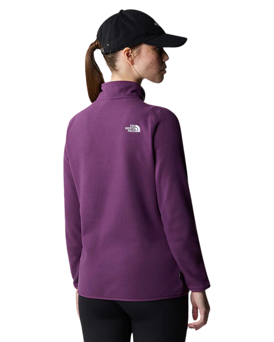 The North Face Women's 100 Glacier Quaterzip Fleece - Blackcurrant Hoodies & Sweatshirts - Trojan Wake Ski Snow