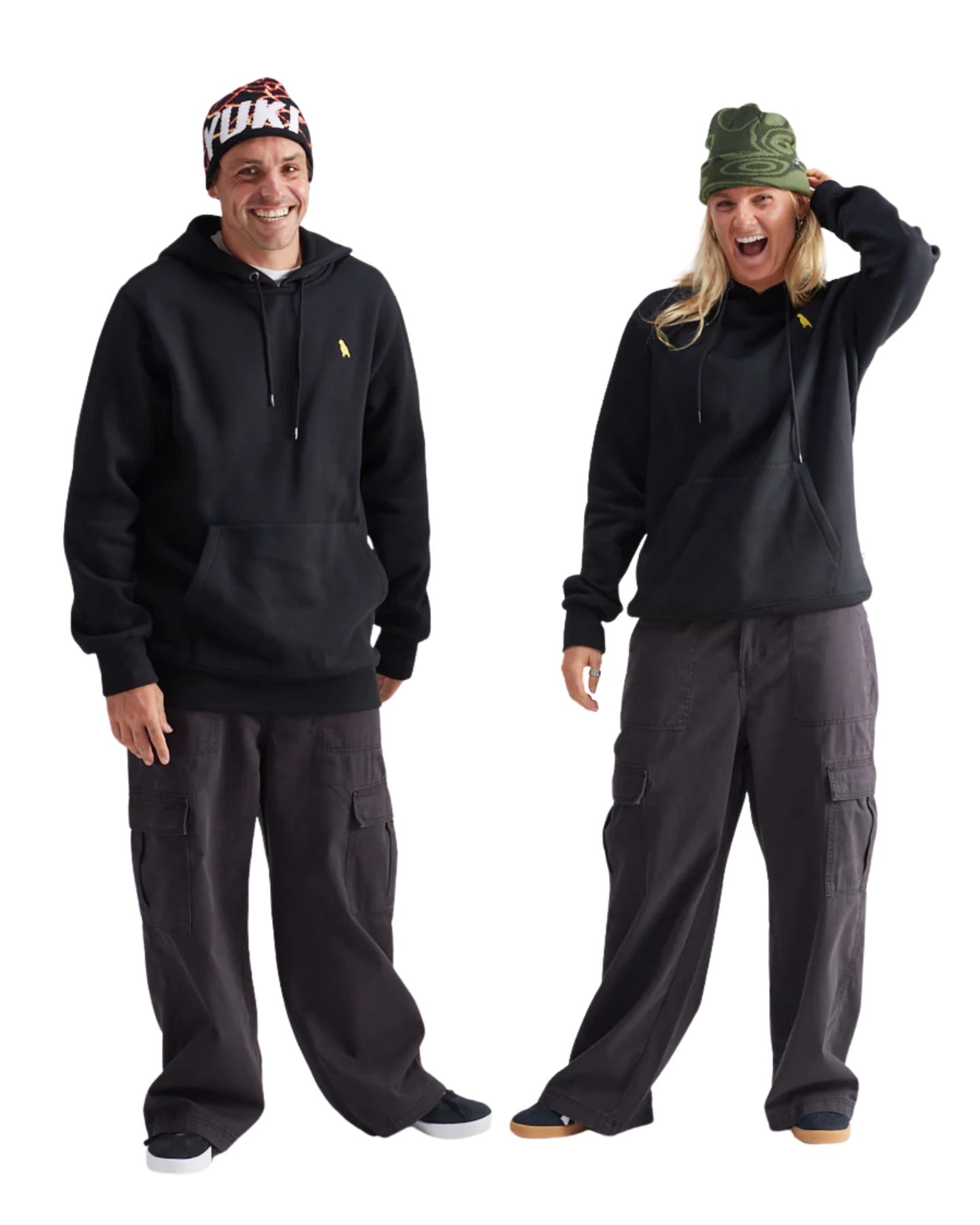 Yuki Threads Relaxed Old Mate Hoodie - Black Unisex Hoodies - Trojan Wake Ski Snow