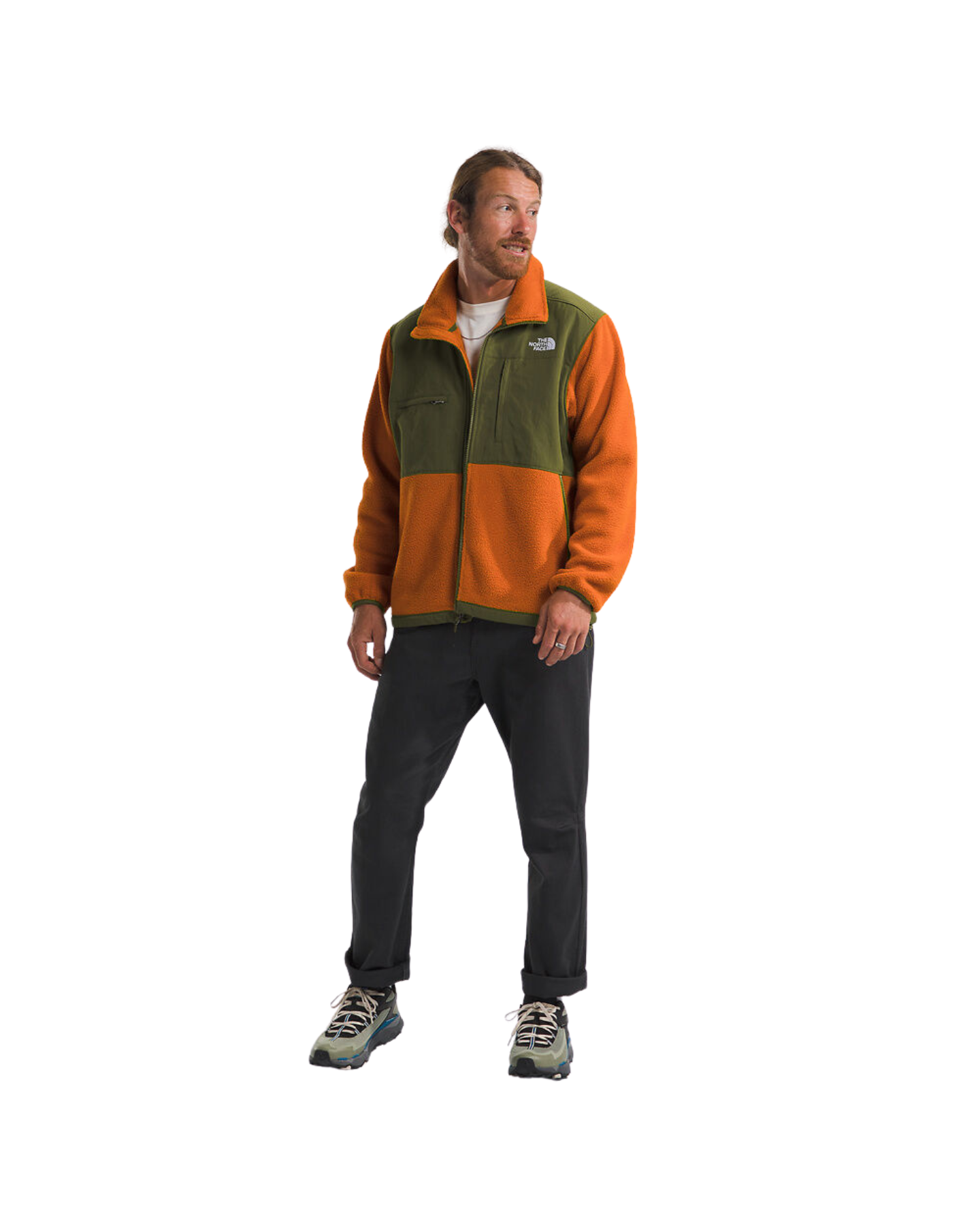 The North Face Men's Ripstop Denali Jacket - Desert Rust/Forrest Men's Hoodies - Trojan Wake Ski Snow