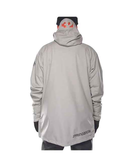 Thirtytwo Spring Break Pintail Powder Parka - Gravel Men's Snow Jackets - Trojan Wake Ski Snow