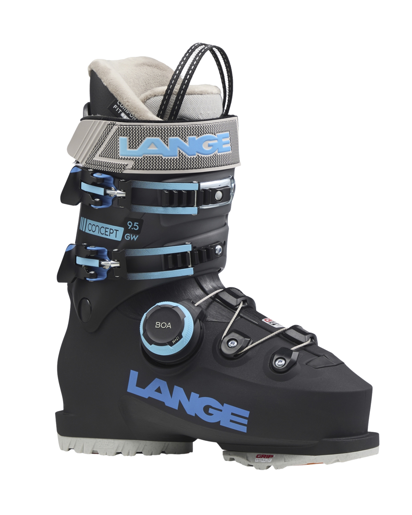 Lange Women's Concept 9.5 GW BOA® Snow Ski Boots - Black/Blue