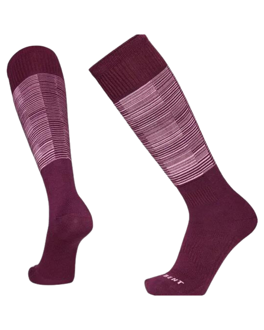 Le Bent Glacier Targeted Cushion Snow Sock - Mauve Wine - 2023 Socks - Trojan Wake Ski Snow