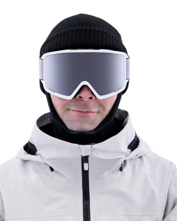 Anon M3 Snow Goggles + Bonus Lens + Mfi® Face Mask - White/Perceive Sunny Onyx Lens Snow Goggles - Trojan Wake Ski Snow