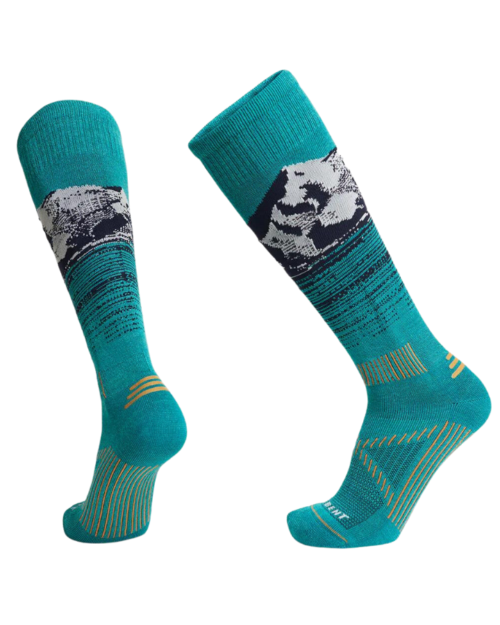 Le Bent Elyse Saugstad Targeted Cushion Snow Sock - Teal Socks - Trojan Wake Ski Snow