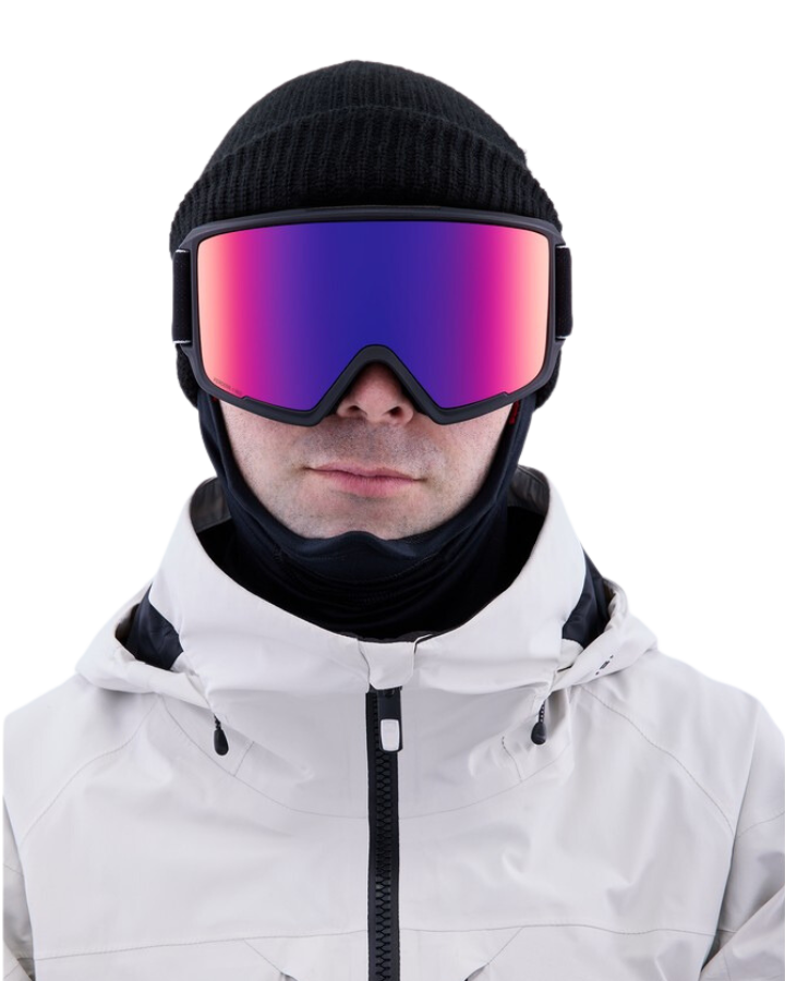 Anon M3 Snow Goggles + Bonus Lens + Mfi® Face Mask - Black/Perceive Sunny Red Lens Snow Goggles - Trojan Wake Ski Snow