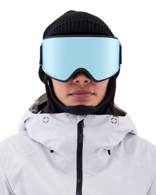 Anon Women's M3 Snow Goggles + Bonus Lens + Mfi® Face Mask - Black/Perceive Variable Blue Lens Snow Goggles - Trojan Wake Ski Snow