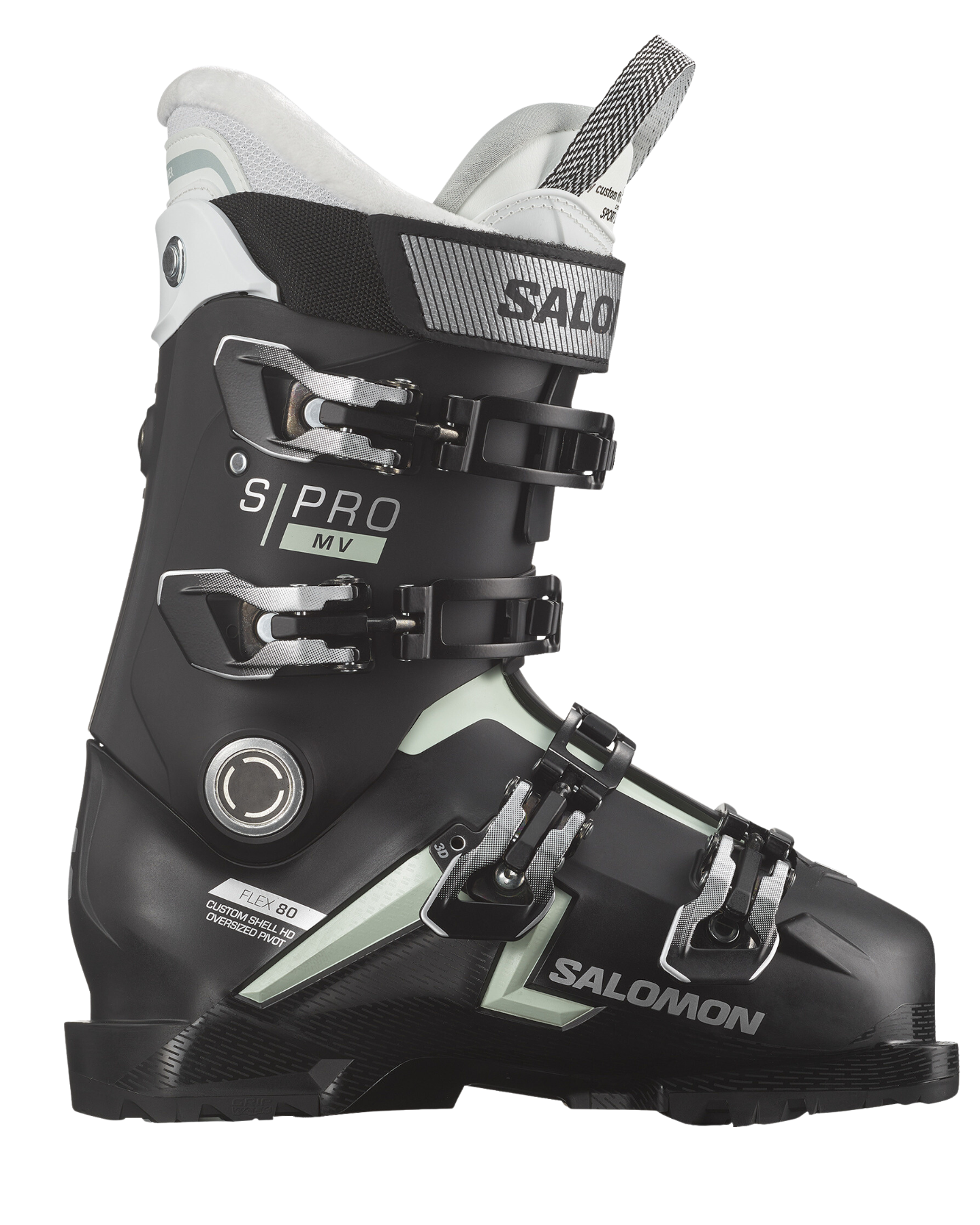 Salomon S/Pro Mv 80 Cs GW Women's Ski Boots - Black / White Moss - 2023 Snow Ski Boots - Trojan Wake Ski Snow