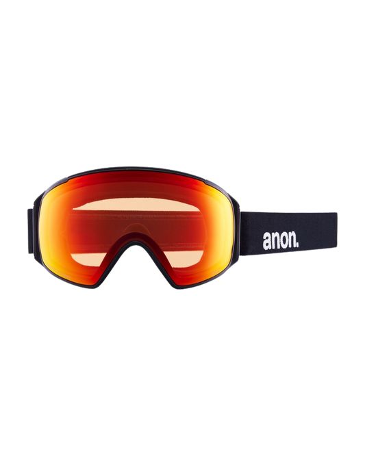 Anon M4S Toric Snow Goggles + Bonus Lens + Mfi® Face Mask - Black/Perceive Sunny Red Lens Snow Goggles - Trojan Wake Ski Snow