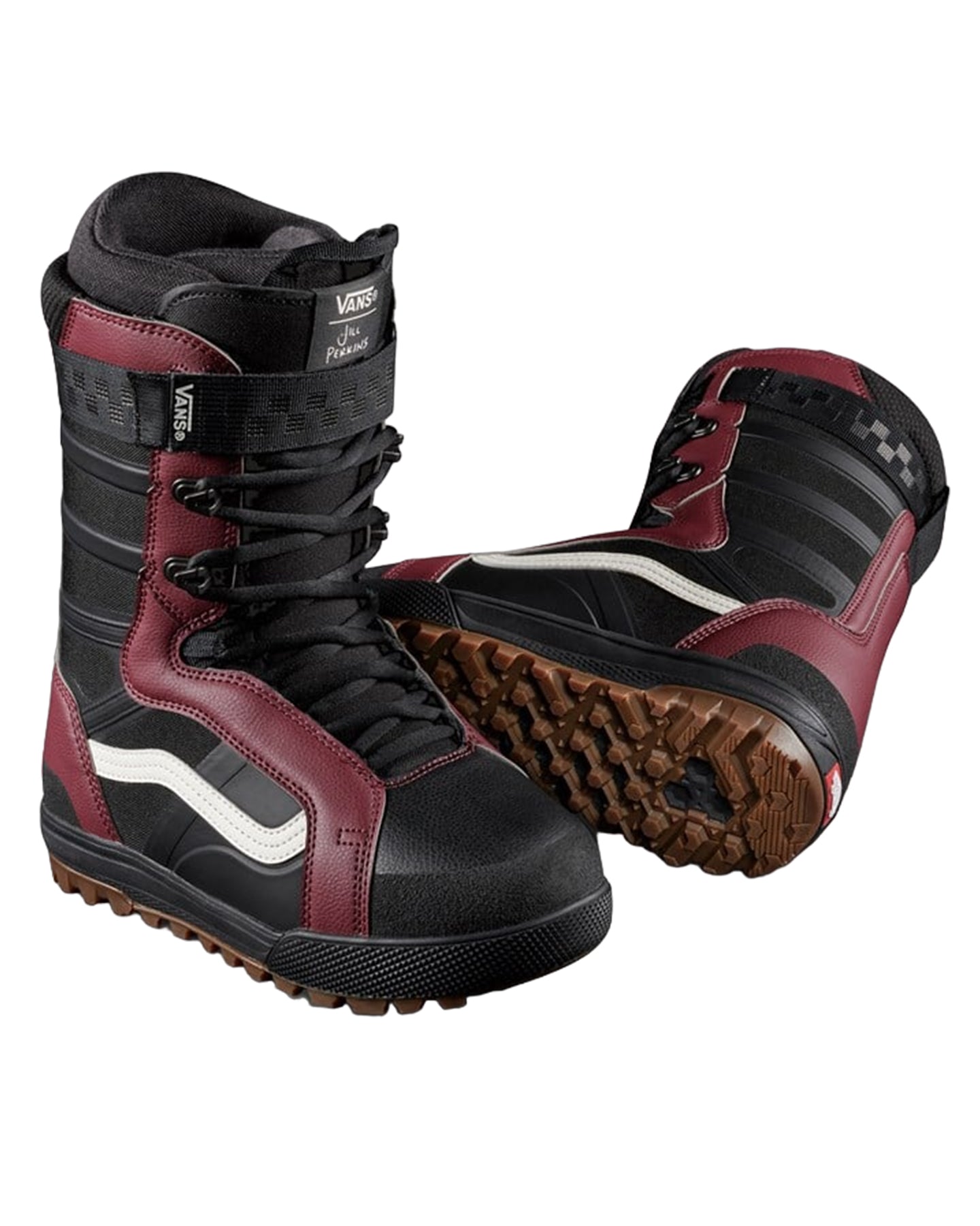 Vans Hi-Standard Pro Jill Perkins Women's Snowboard Boots - Black/Burgundy - 2024 Women's Snowboard Boots - Trojan Wake Ski Snow