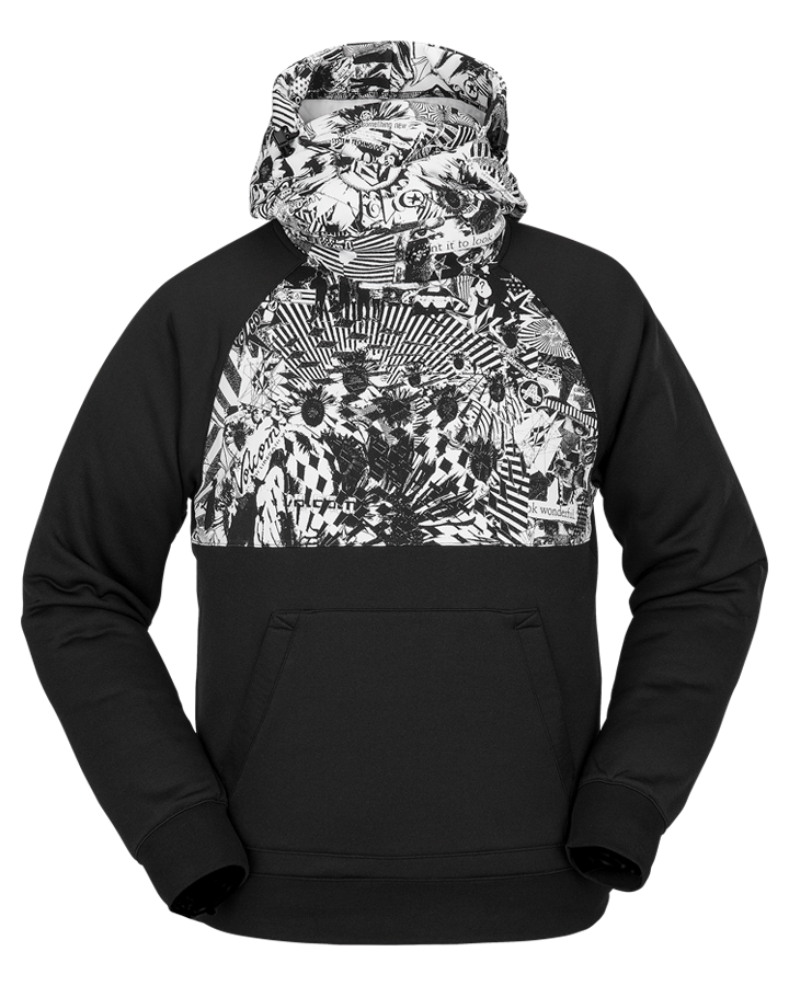 Volcom Hydro Riding Hoodie - Black White Hoodies & Sweatshirts - Trojan Wake Ski Snow