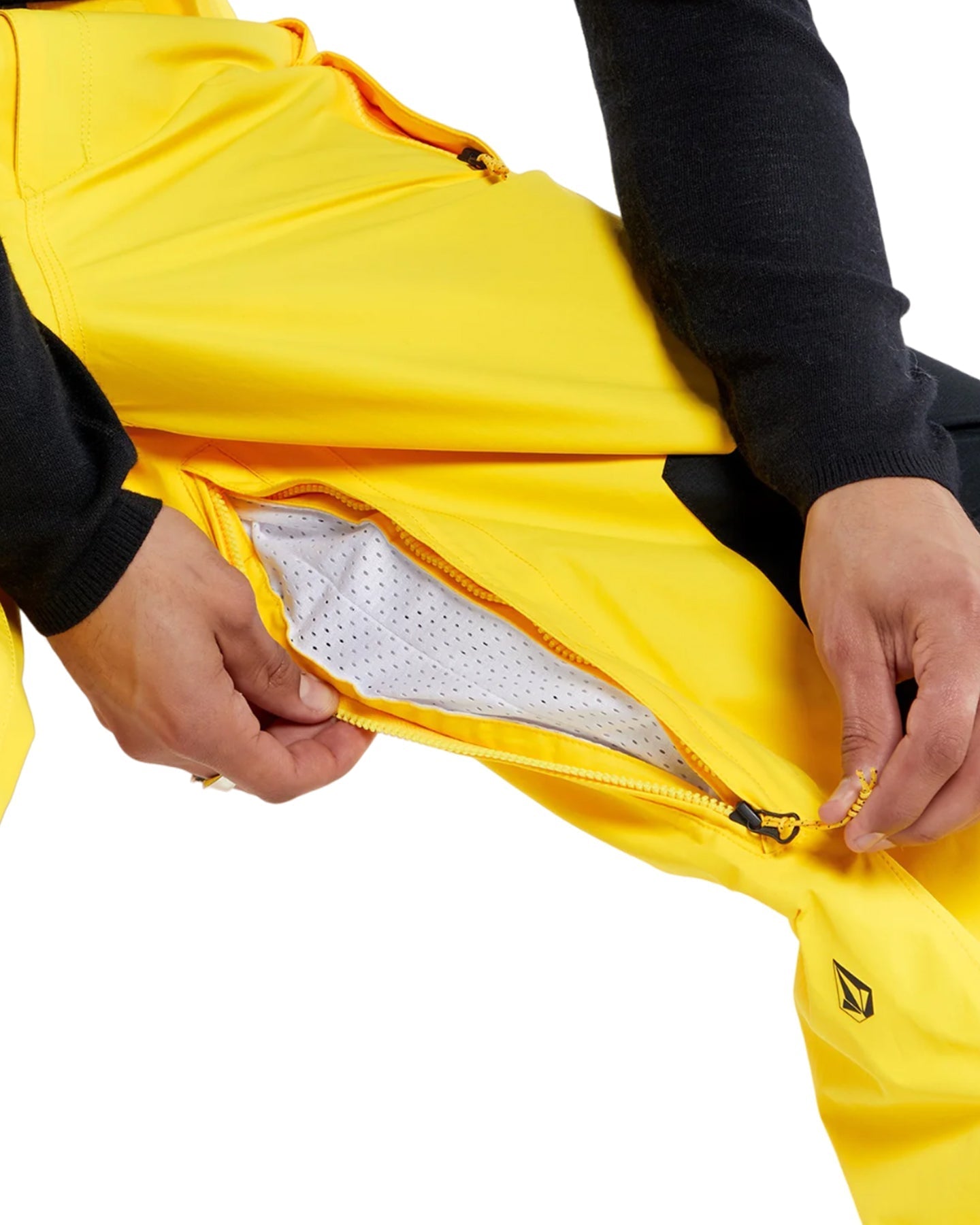 Women Bright Yellow Cotton Lycra Mid Rise Pants :: PANERI EMBROIDERY
