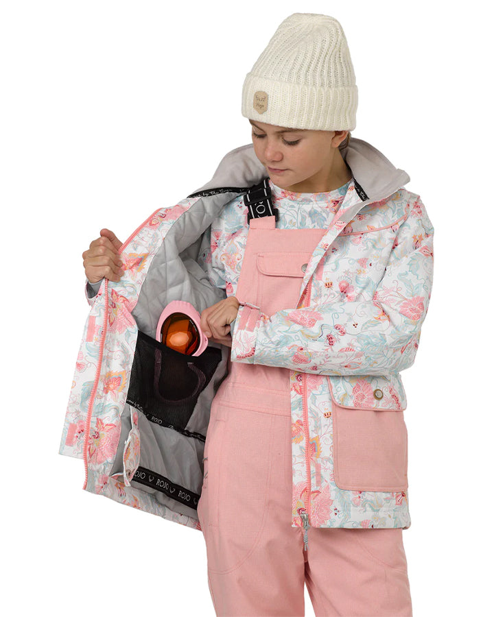 Rojo Elin Girl's Snow Jacket - Royale Snow White - 2023 Snow Jackets - Trojan Wake Ski Snow