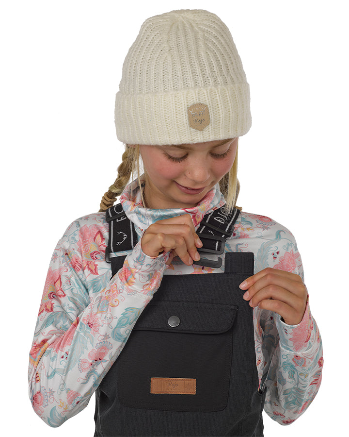 Rojo Limelight Girl's Snow Bib - True Black Pinstripe - 2023 Snow Bibs - Trojan Wake Ski Snow