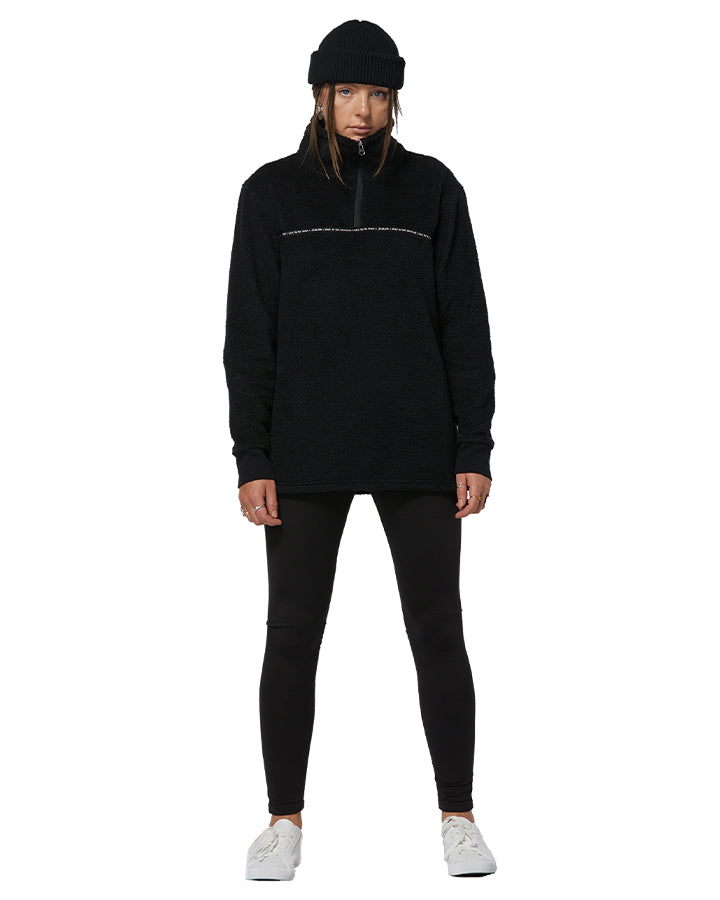 Rojo Jojo Women's Funnel Fleece - True Black - 2023 Hoodies & Sweatshirts - Trojan Wake Ski Snow