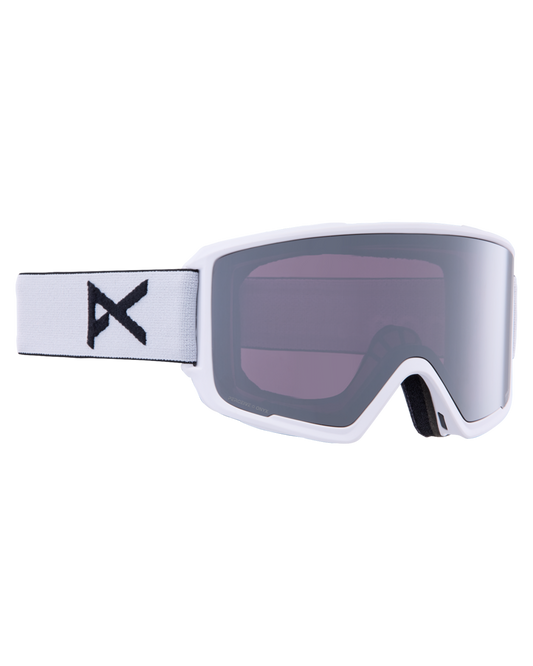 Anon M3 Snow Goggles + Bonus Lens + MFI - White / Perceive Sunny Onyx Men's Snow Goggles - SnowSkiersWarehouse