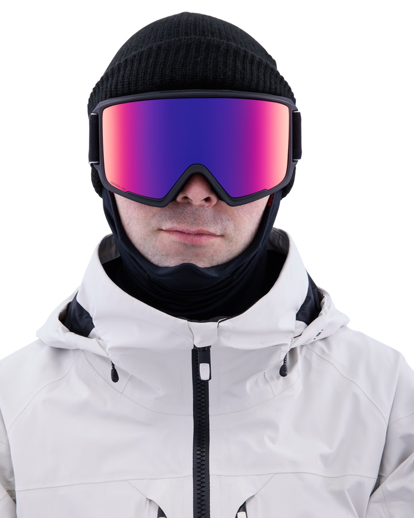 Anon M3 Low Bridge Fit Snow Goggles + Bonus Lens + MFI - Black / Perceive Sunny Red Men's Snow Goggles - SnowSkiersWarehouse