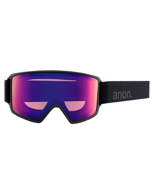 Anon M3 Low Bridge Fit Snow Goggles + Bonus Lens + MFI - Smoke / Perceive Sunny Onyx Men's Snow Goggles - SnowSkiersWarehouse