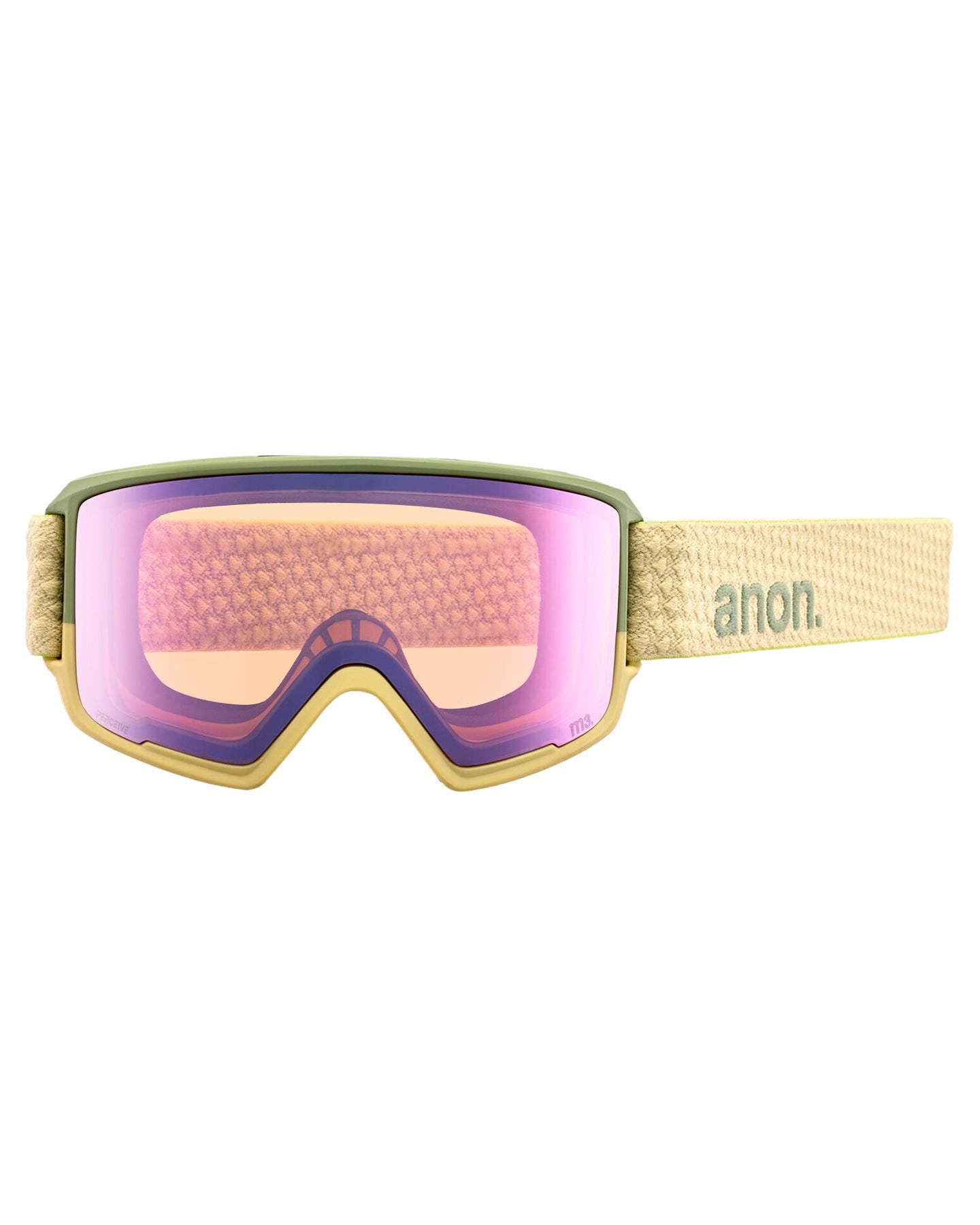 Anon M3 Snow Goggles + Bonus Lens + Mfi® Face Mask - Mushroom/Perceive Variable Green Lens Snow Goggles - Trojan Wake Ski Snow