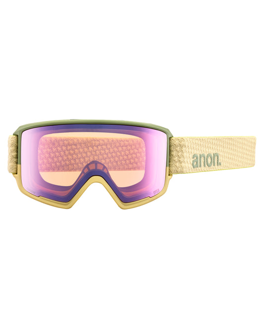 Anon M3 Snow Goggles + Bonus Lens + MFI - Mushroom / Perceive Variable Green Men's Snow Goggles - SnowSkiersWarehouse