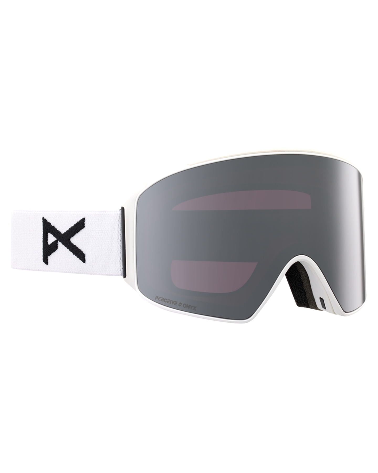 Anon M4 Cylindrical Low Bridge Fit Snow Goggles + Bonus Lens + MFI - White / Perceive Sunny Onyx - 2024 Snow Goggles - Mens - SnowSkiersWarehouse