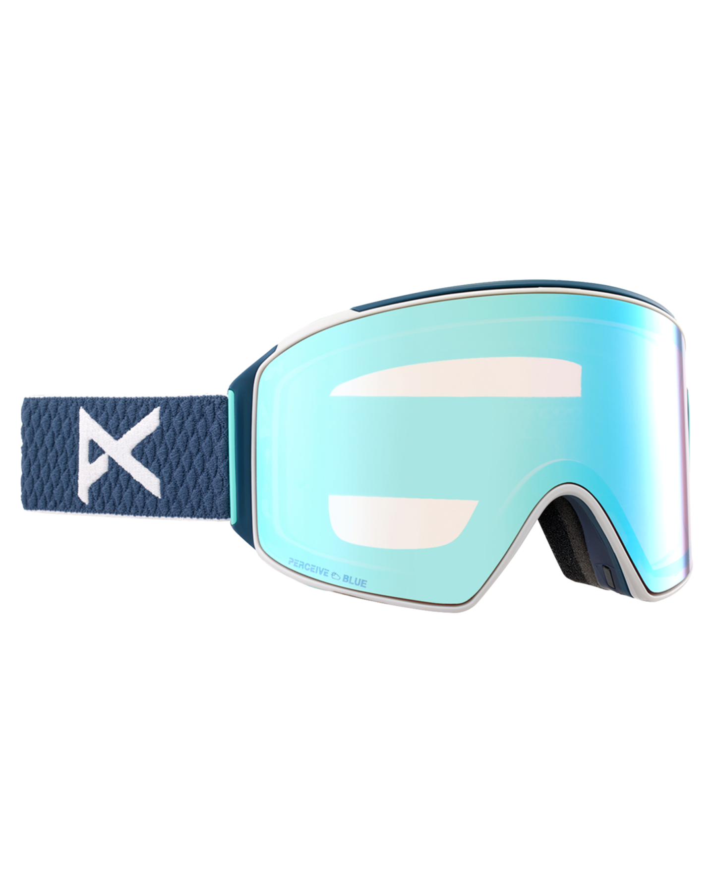 Anon M4 Cylindrical Low Bridge Fit Snow Goggles + Bonus Lens + MFI - Nightfall / Perceive Variable Blue Men's Snow Goggles - SnowSkiersWarehouse