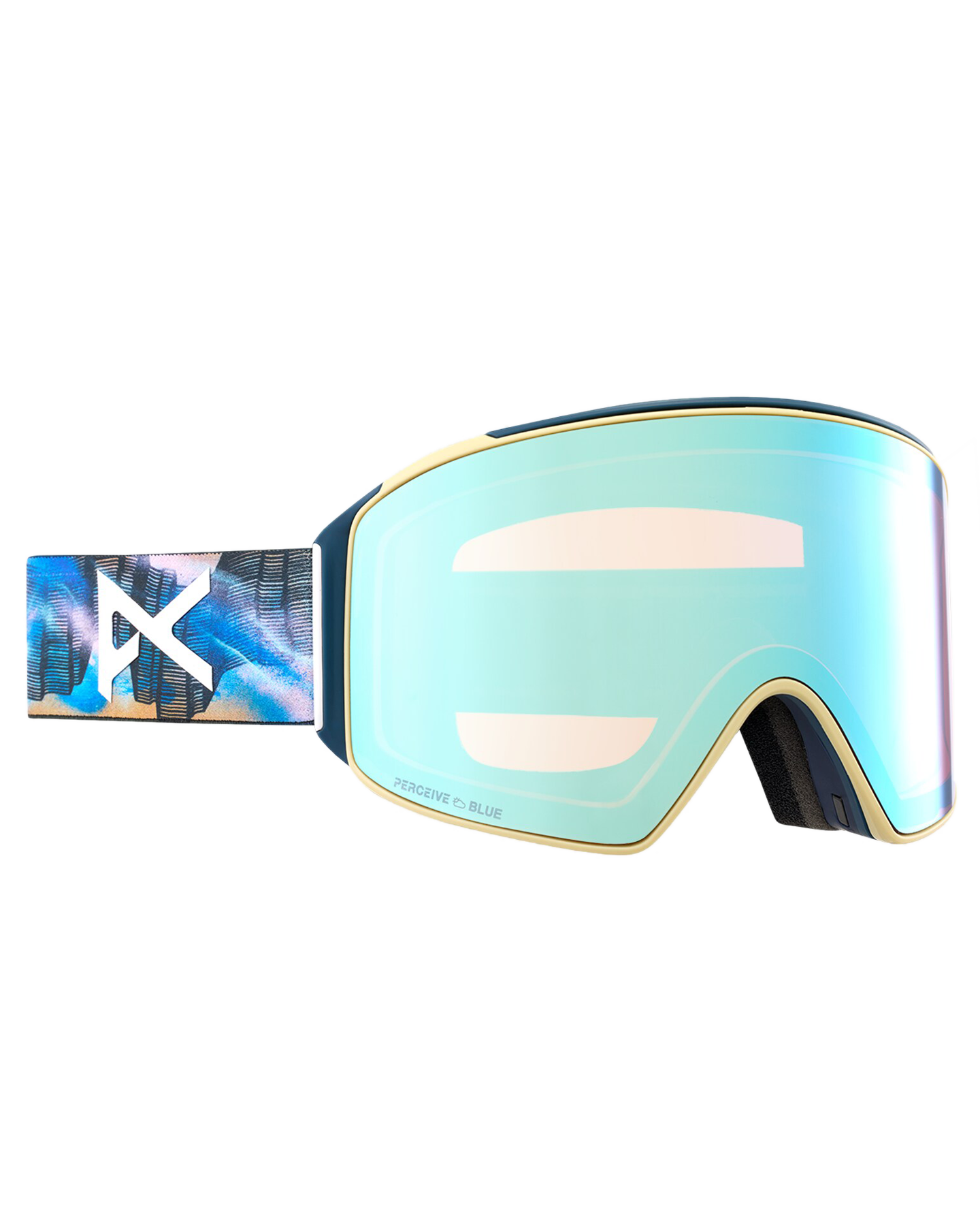 Anon M4 Cylindrical Snow Goggles + Bonus Lens + Mfi® Face Mask - Chet Malinow/Perceive Variable Blue Lens Snow Goggles - Trojan Wake Ski Snow