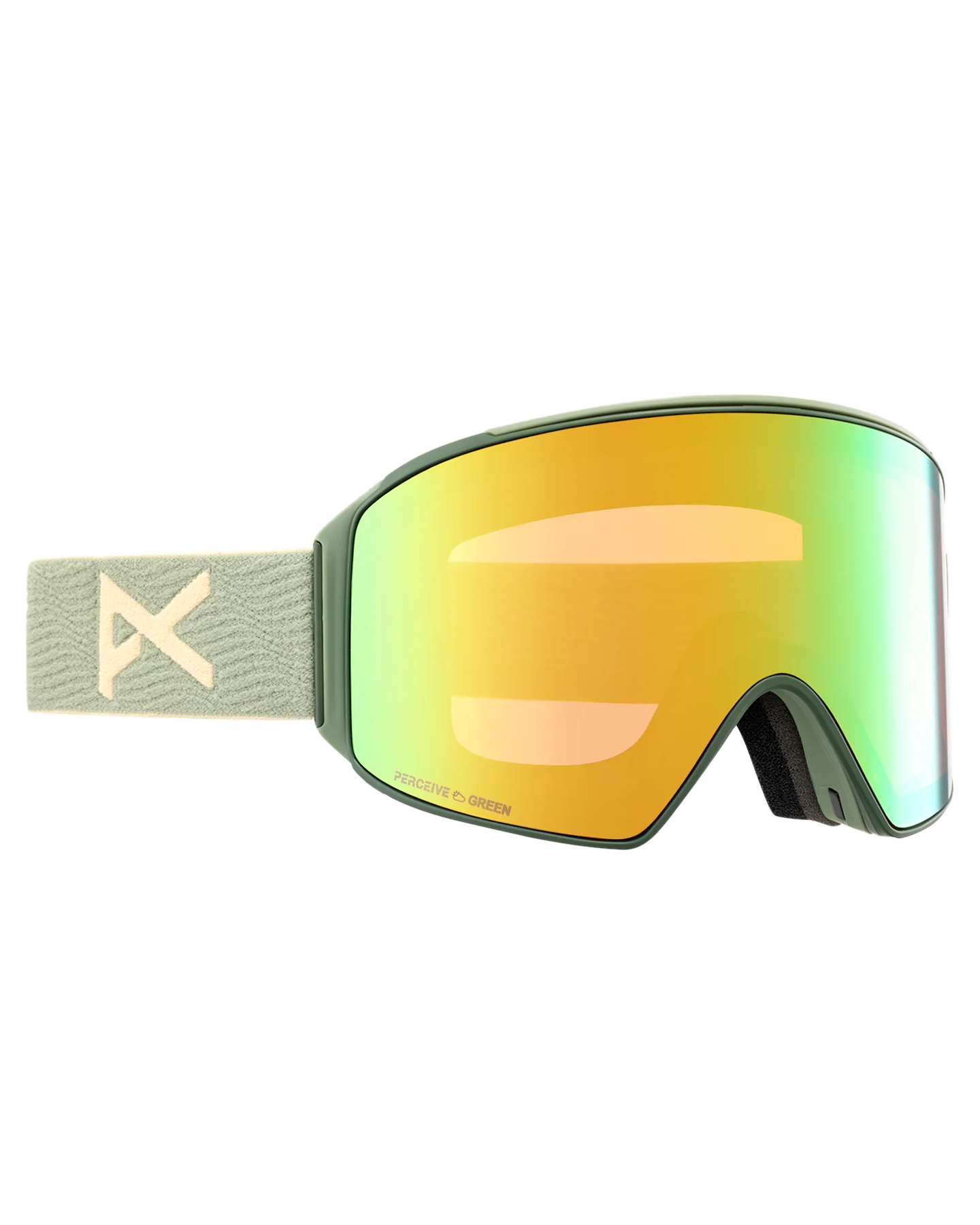 Anon M4 Cylindrical Snow Goggles + Bonus Lens + Mfi® Face Mask - Hedge/Perceive Variable Green Lens Snow Goggles - Trojan Wake Ski Snow