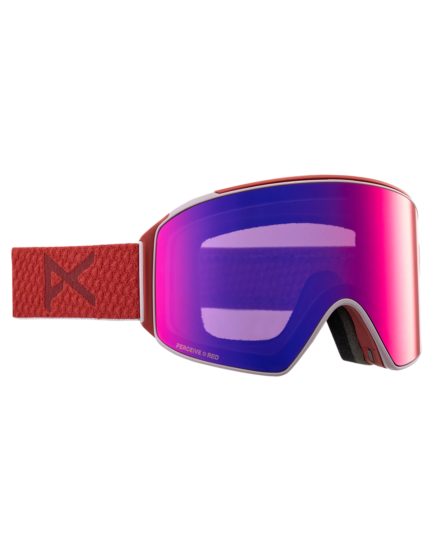 Anon M4 Cylindrical Snow Goggles + Bonus Lens + Mfi® Face Mask - Mars/Perceive Sunny Red Lens Snow Goggles - Trojan Wake Ski Snow