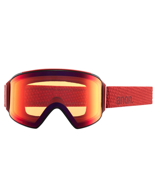 Anon M4 Cylindrical Snow Goggles + Bonus Lens + Mfi® Face Mask - Mars/Perceive Sunny Red Lens Snow Goggles - Trojan Wake Ski Snow