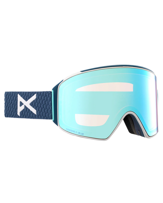 Anon M4 Cylindrical Snow Goggles + Bonus Lens + Mfi® Face Mask - Nightfall/Perceive Variable Blue Lens Snow Goggles - Trojan Wake Ski Snow