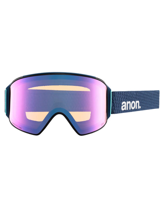 Anon M4 Cylindrical Snow Goggles + Bonus Lens + Mfi® Face Mask - Nightfall/Perceive Variable Blue Lens Snow Goggles - Trojan Wake Ski Snow