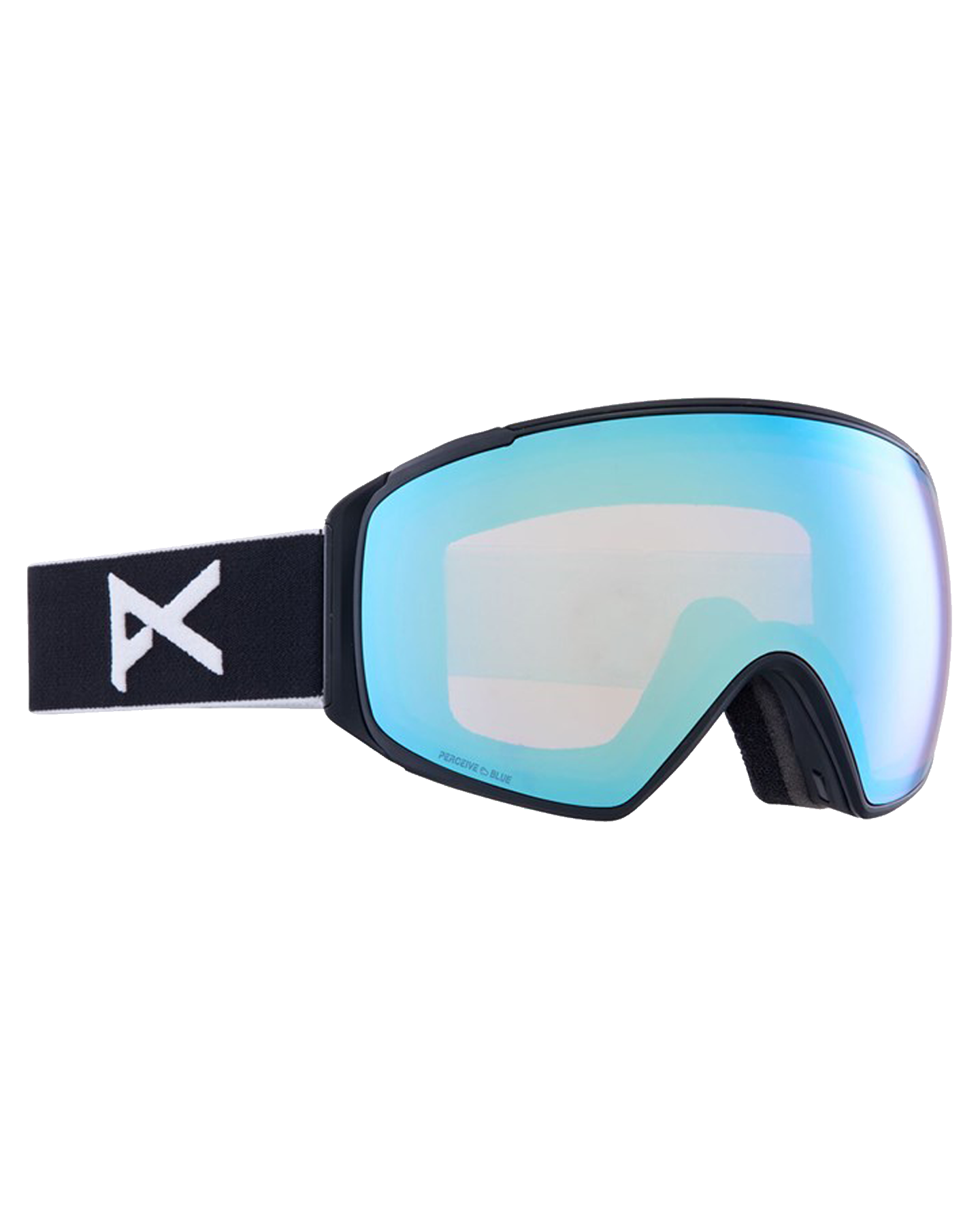 Anon M4 Toric Low Bridge Fit Snow Goggles + Bonus Lens + MFI - Black / Perceive Variable Blue Men's Snow Goggles - SnowSkiersWarehouse