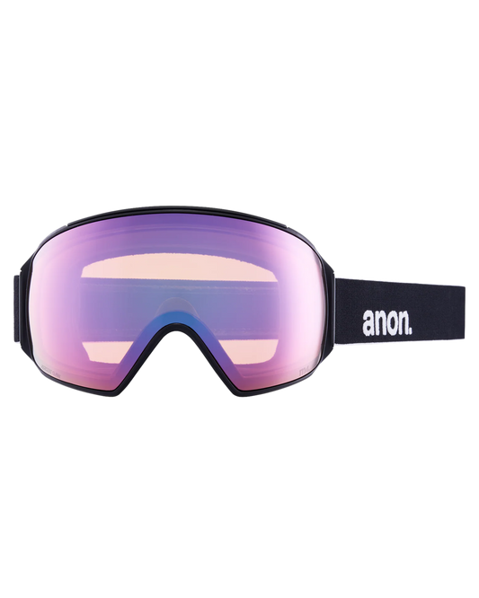 Anon M4 Toric Low Bridge Fit Snow Goggles + Bonus Lens + Mfi® Face Mask - Black/Perceive Variable Blue Lens Snow Goggles - Trojan Wake Ski Snow