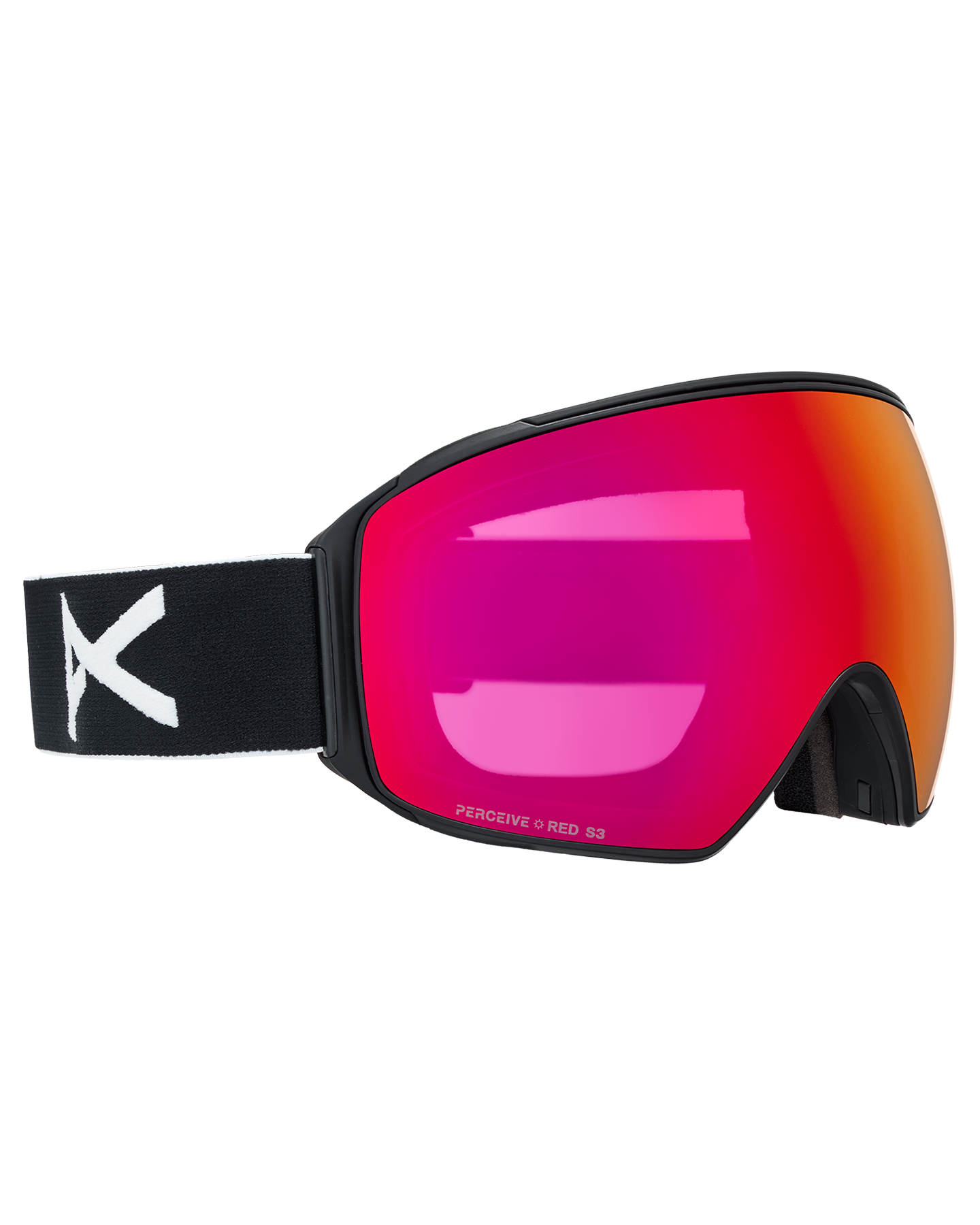 Anon M4 (Toric) Low Bridge Snow Goggles + Bonus Lens + MFI® Face Mask - Black/Perceive Sunny Red