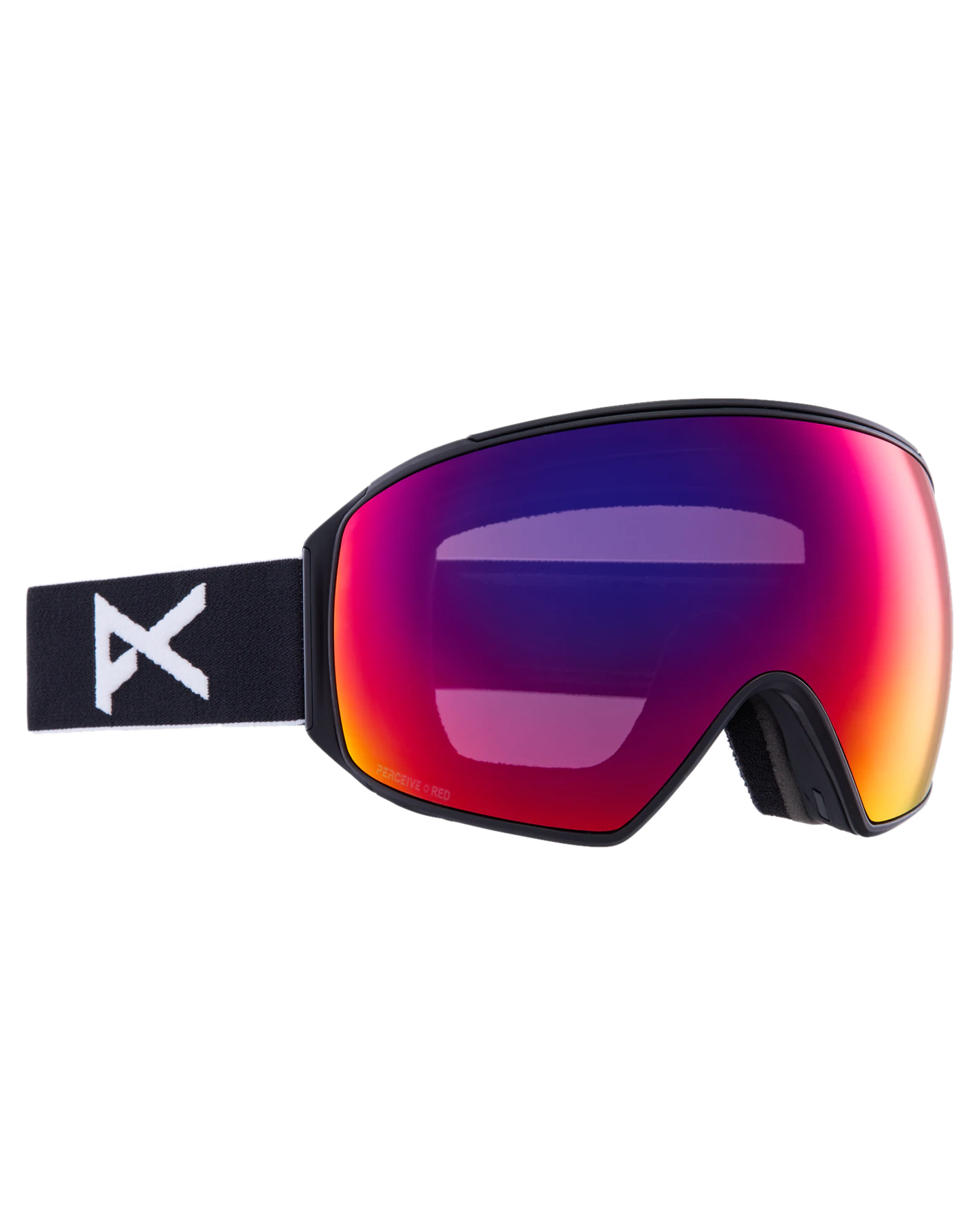 Anon M4 Toric Low Bridge Snow Goggles + Bonus Lens + Mfi® Face Mask - Black/Perceive Sunny Red Lens Snow Goggles - Trojan Wake Ski Snow