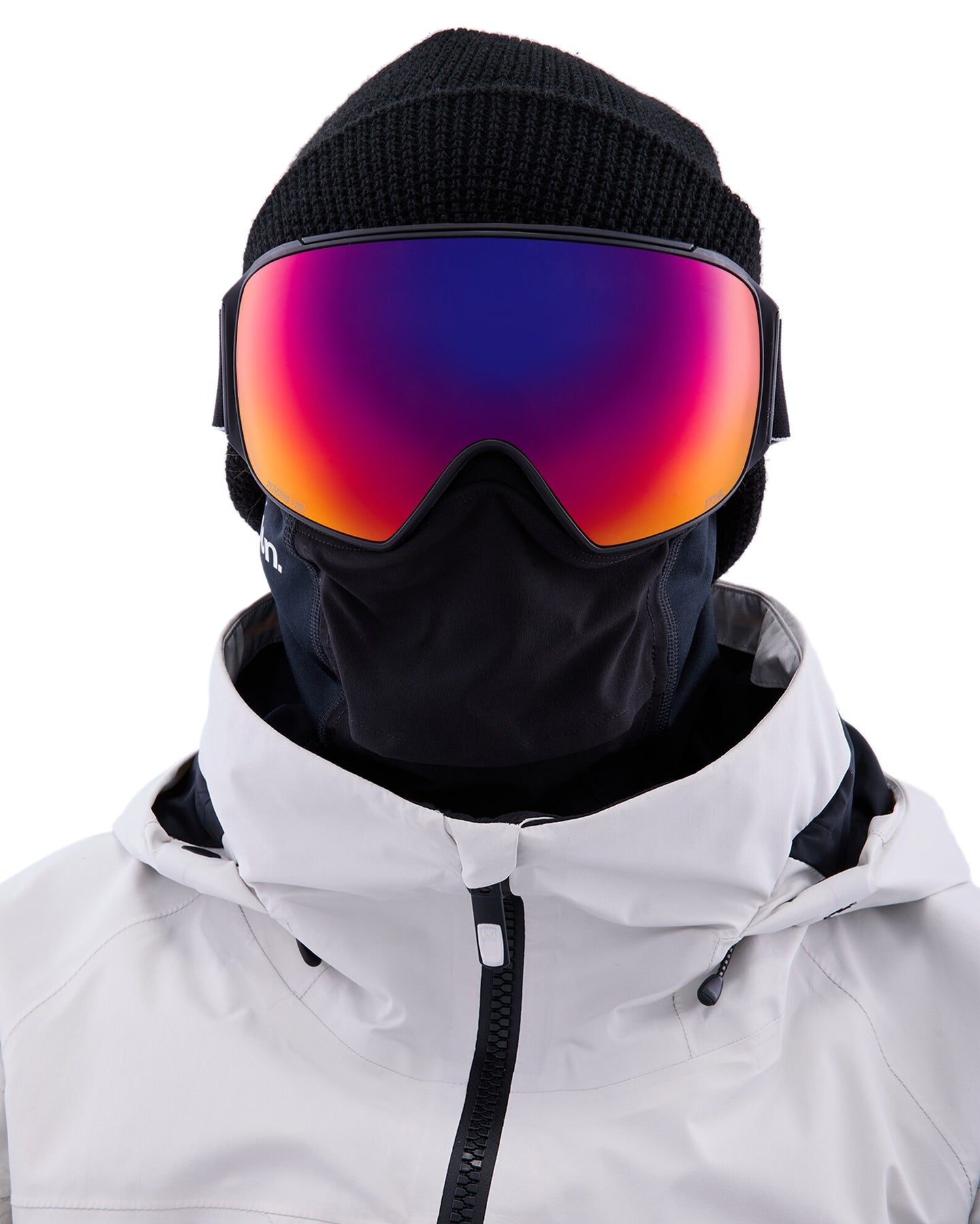 Anon M4 Toric Low Bridge Snow Goggles + Bonus Lens + Mfi® Face Mask - Black/Perceive Sunny Red Lens Snow Goggles - Trojan Wake Ski Snow