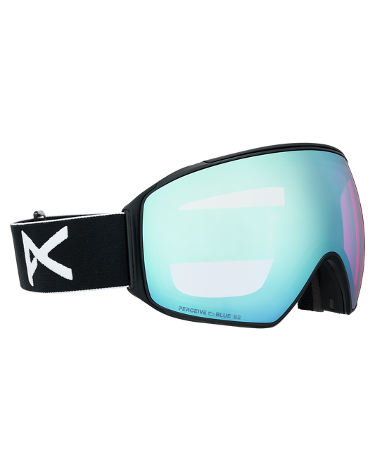 Anon M4 (Toric) Low Bridge Snow Goggles + Bonus Lens + MFI® Face Mask - Black/Perceive Variable Blue Unisex Snow Goggles - Trojan Wake Ski Snow